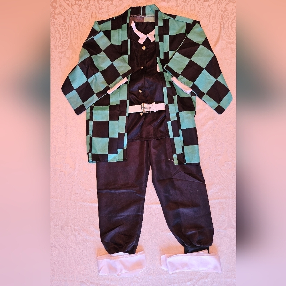 Cosplay Costume Kimono Anime Tanjiro Kamado Manga, Size 6-8 Years, New, No Tags